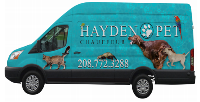 Hayden Pet Medical Center chauffeur bus